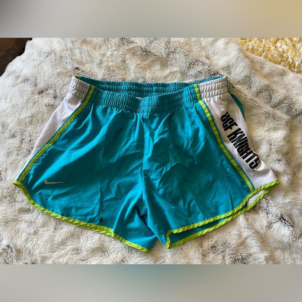 NIKE ATHLETIC SHORTS UCF KNIGHTS UNIVERSITY OF CENTRAL FLORIDA SMALL TEAL